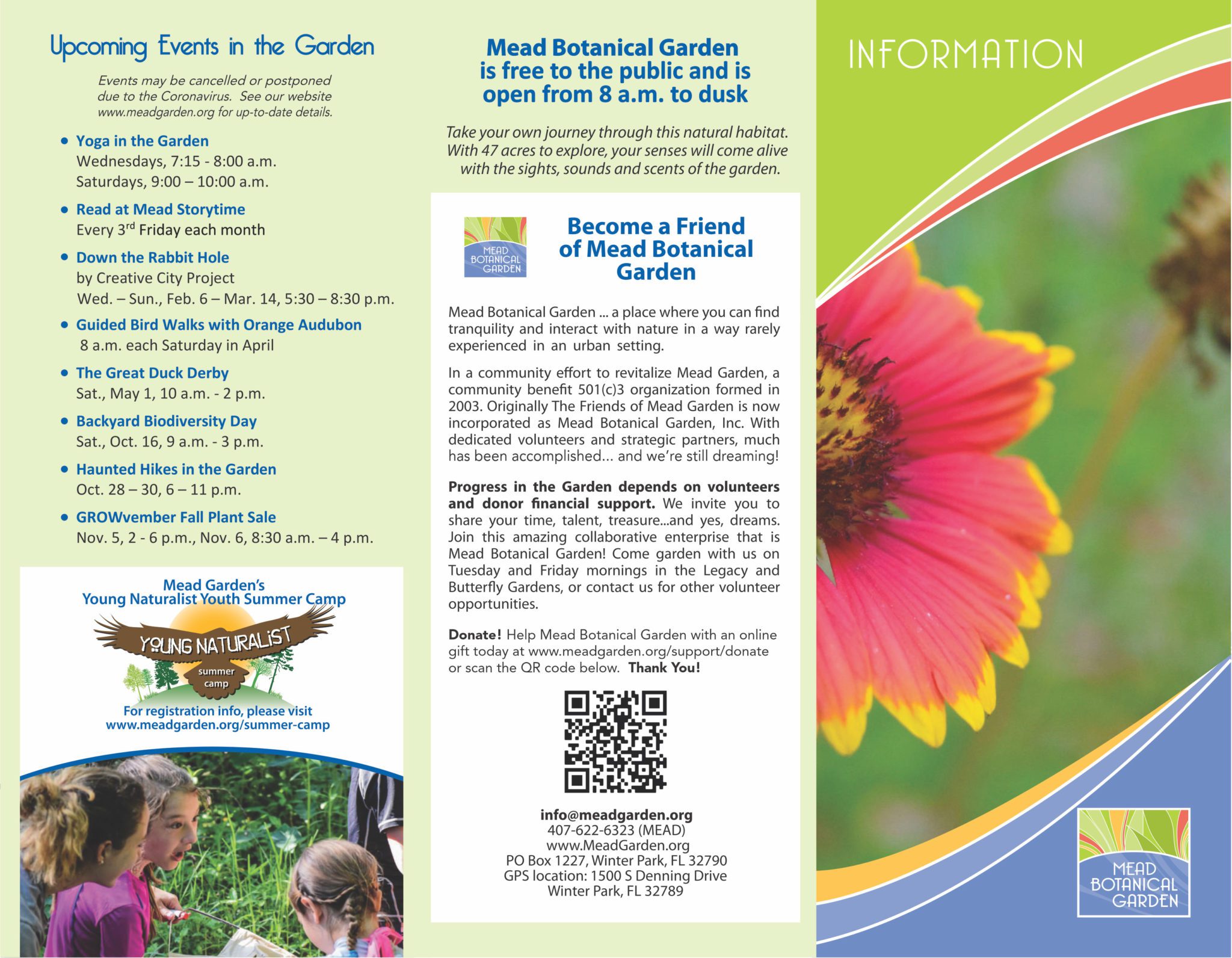 Mbg Brochure – Mead Botanical Garden